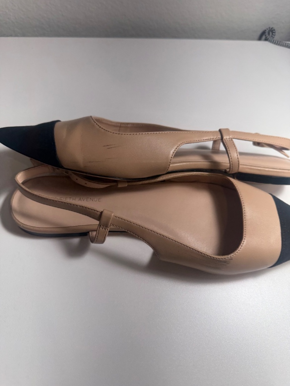 Saks fifth Avenue Leather Colorblock Pattern Slingback Flats - Picture 10 of 10